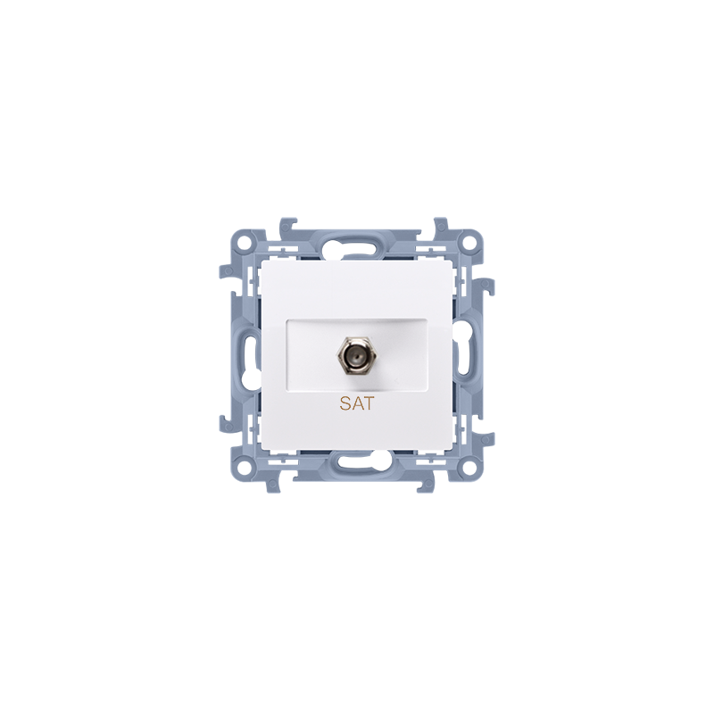 SIMON 10 Gniazdo antenowe typu F pojedyncze biały CASF1.01/11