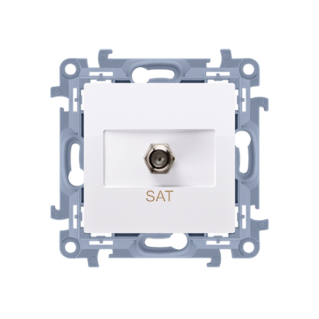 SIMON 10 Gniazdo antenowe typu F pojedyncze biały CASF1.01/11