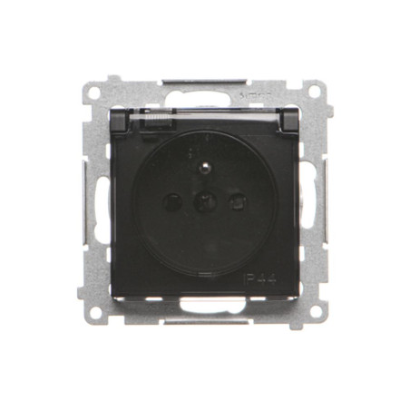 Gniazdo wtyczkowe do wersji IP44 bez uszczelki (moduł) 16A, 250V czarny mat DGZ1BUZ.01/49A SIMON 54