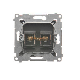 SIMON 54 DGL2.01/48 Gniazdo głośnikowe pojedyncze (moduł). Przekrój przewodów dla wyjścia do 6 mm2  antracyt