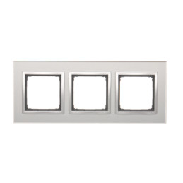 SIMON 54 NATURE DRN3/71 Ramka 3-krotna Nature-Szkło, SREBRNA MGŁA, IP20/IP44 (IP44-należy zastosować zestaw uszczelek D