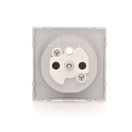 SIMON 54 DGZ1ZP/43 Pokrywa gniazda pojedynczego z przesłonami  srebrny mat