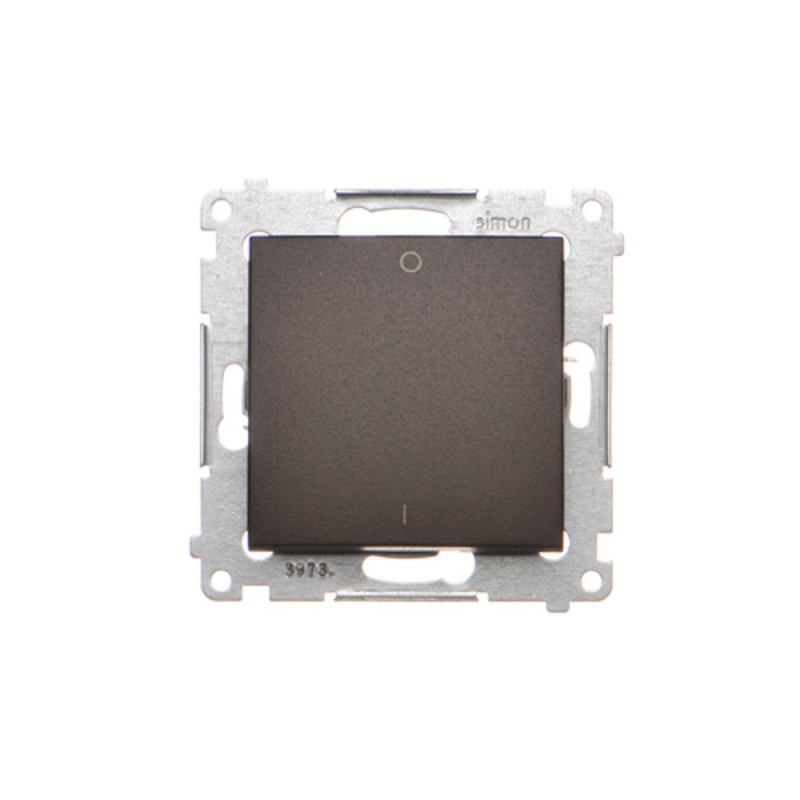SIMON 54 DW2.01/46 Łącznik dwubiegunowy (moduł) 10AX, 250V~, szybkozłącza  brąz mat