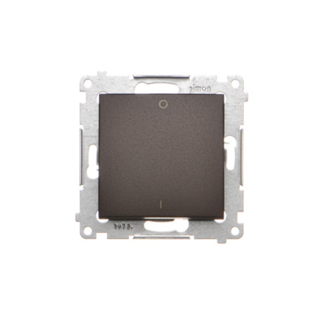 SIMON 54 DW2.01/46 Łącznik dwubiegunowy (moduł) 10AX, 250V~, szybkozłącza  brąz mat