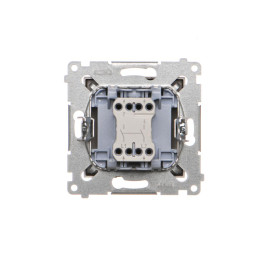SIMON 54 DW2.01/46 Łącznik dwubiegunowy (moduł) 10AX, 250V~, szybkozłącza  brąz mat