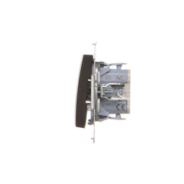 SIMON 54 DW2.01/46 Łącznik dwubiegunowy (moduł) 10AX, 250V~, szybkozłącza  brąz mat