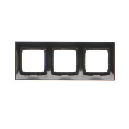 Ramka 3-krotna PREMIUM IP20 / IP44 czarny mat DR3/49 SIMON 54 PREMIUM