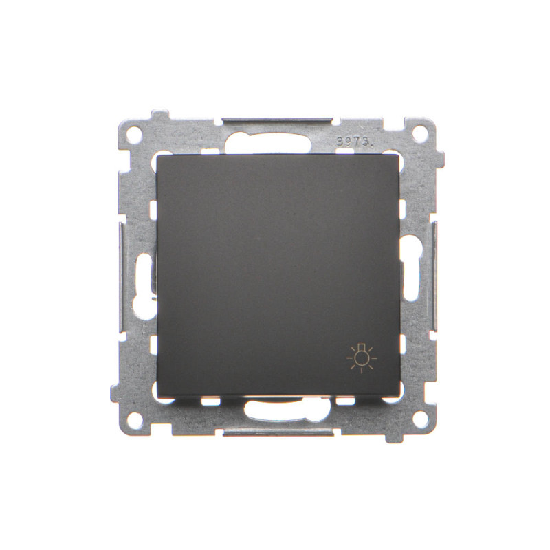 DS1.01/49 Przycisk „światło” (moduł) czarny mat SIMON 54