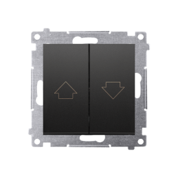DZP1.01/49 Przycisk roletowy (moduł) czarny mat SIMON 54