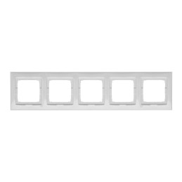 PREMIUM Ramka 5-krotna PREMIUM IP20 / IP44  biały DR5/11 SIMON 54
