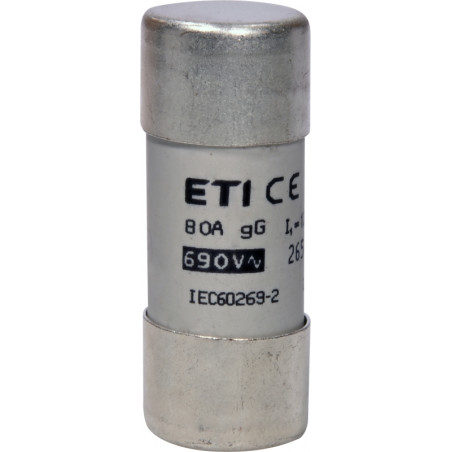 Wkładka topikowa cylindryczna CH22x58 gG 80A/690V