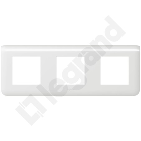 MOSAIC RAMKA POTRÓJNA POZIOMA - 3X2 MODUŁY BIAŁA DO UCHWYTU NR. REF. 0802 53, Legrand