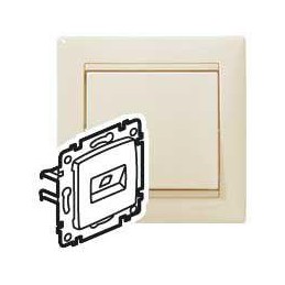 VALENA GNIAZDO 1XRJ45 KAT 6 STP BP KREM, Legrand
