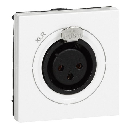 MOSAIC GNIAZDO AUDIO XLR-3 - 2 MODUŁY BIAŁE ŻEŃSKIE NEUTRIK, Legrand