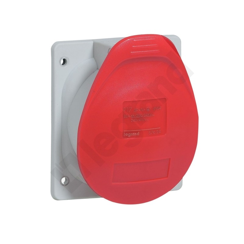 Gniazdo tablicowe P17 32A IP44 380/415V 3P+N+Z 057624