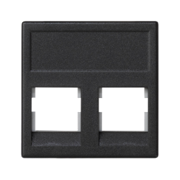 SIMON CONNECT TSC-KB076-14 Płytka K45, 2x RJ bez osłon  uniwersalna  szary grafit