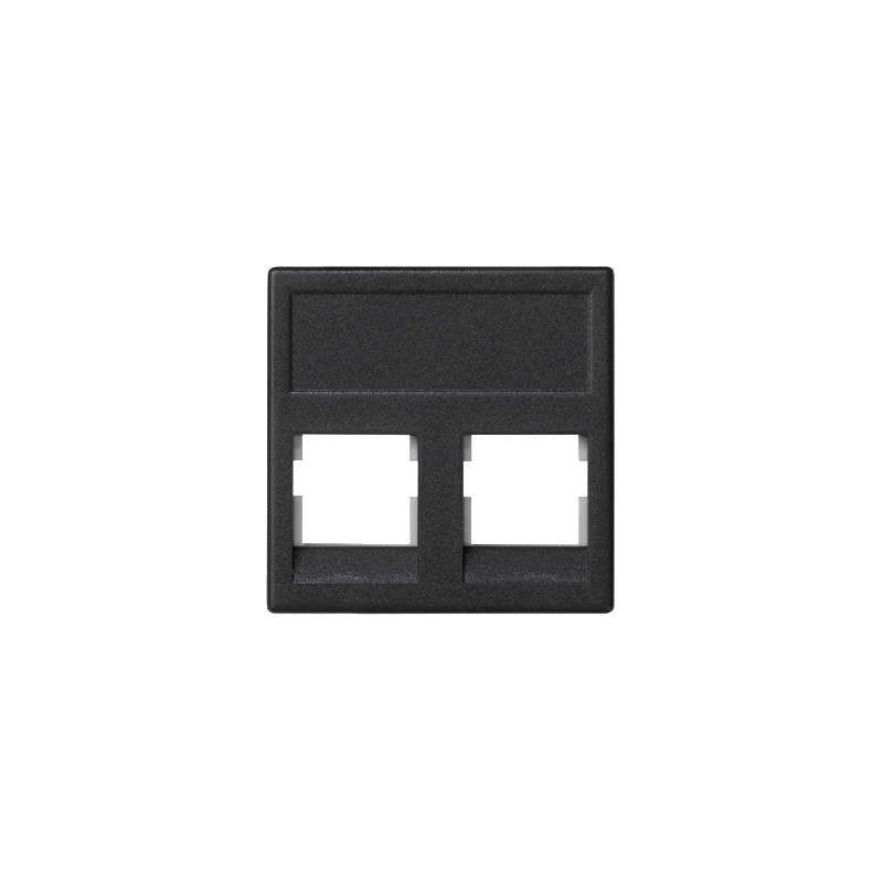 SIMON CONNECT TSC-KB076-14 Płytka K45, 2x RJ bez osłon  uniwersalna  szary grafit