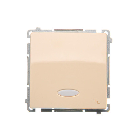 SIMON BASIC BMW6L.01/12 Łącznik schodowy z podświetleniem LED (moduł) 10AX, 250V~, szybkozłącza  beż