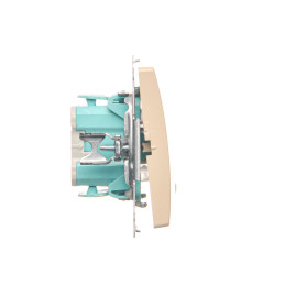 SIMON BASIC BMW6L.01/12 Łącznik schodowy z podświetleniem LED (moduł) 10AX, 250V~, szybkozłącza  beż