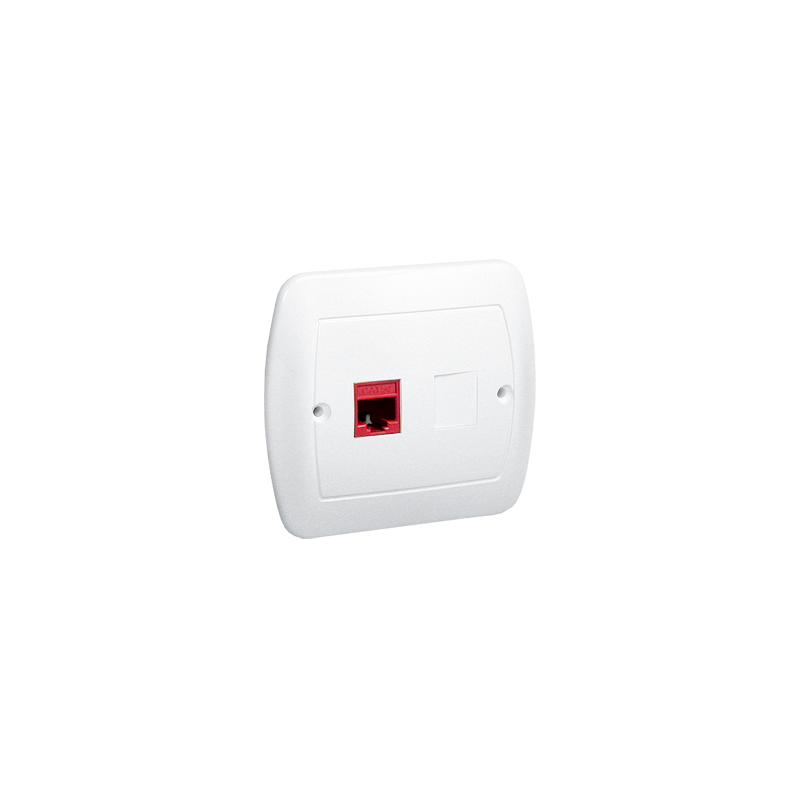 SIMON AKORD Gniazdo komputerowe RJ45 pojedyncze, kategoria 5e. Montaż do puszki na wkręty biały AF51/11