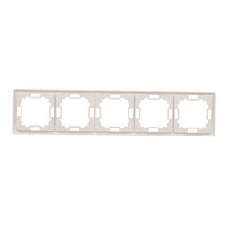 SIMON BASIC STANDARD Ramka 5-krotna – uniwersalna poziom i pion biały BMR5/11