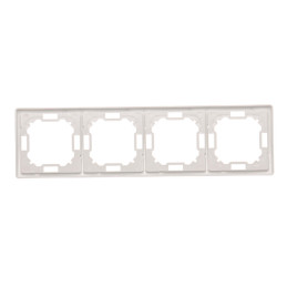 SIMON BASIC STANDARD Ramka 4-krotna – uniwersalna poziom i pion  biały BMR4/11