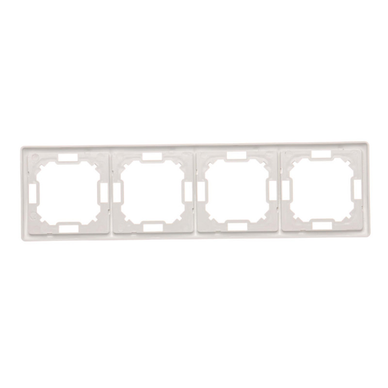 SIMON BASIC STANDARD Ramka 4-krotna – uniwersalna poziom i pion  biały BMR4/11