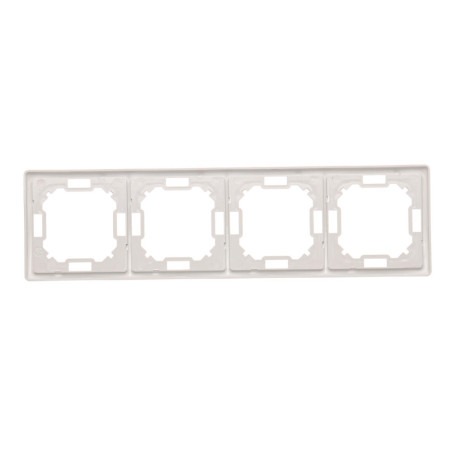 SIMON BASIC STANDARD Ramka 4-krotna – uniwersalna poziom i pion  biały BMR4/11