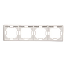 SIMON BASIC STANDARD Ramka 4-krotna – uniwersalna poziom i pion  biały BMR4/11
