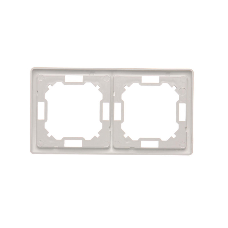 SIMON BASIC STANDARD BMR2/11 Ramka 2-krotna – uniwersalna poziom i pion  biały