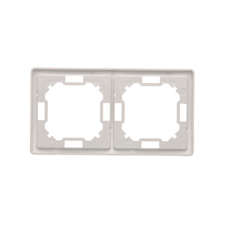 SIMON BASIC STANDARD BMR2/11 Ramka 2-krotna – uniwersalna poziom i pion  biały