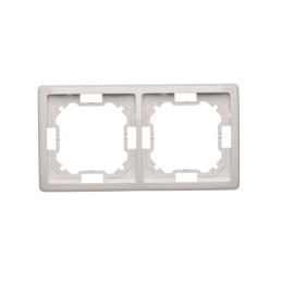 SIMON BASIC STANDARD BMR2/11 Ramka 2-krotna – uniwersalna poziom i pion  biały