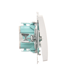 SIMON BASIC Przycisk dzwonek (moduł) 10AX, 250V~, szybkozłącza biały BMD1.01/11