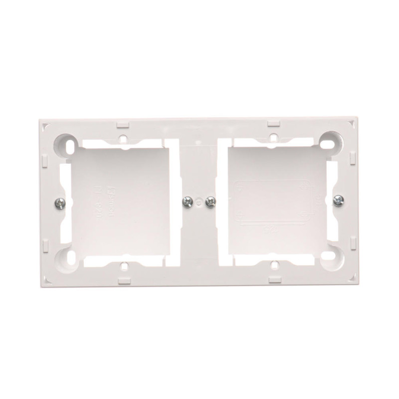 Simon Basic Puszka natynkowa płytka (31mm) podwójna biały MPN2/11