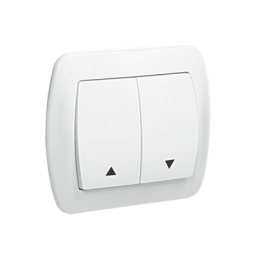 SIMON AKORD Przycisk roletowy 10AX, 250V~, zaciski śrubowe  biały AZ1/11