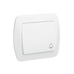 SIMON AKORD Przycisk dzwonek 10AX, 250V~, zaciski śrubowe  biały AD1/11