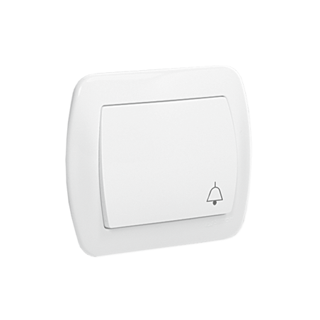 SIMON AKORD Przycisk dzwonek 10AX, 250V~, zaciski śrubowe  biały AD1/11