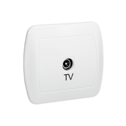 SIMON AKORD Gniazdo antenowe pojedyncze. Montaż na łapki lub wkręty biały AAK3/11