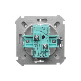 SIMON BASIC Łącznik schodowy podwójny (moduł) 10AX, 250V~, zaciski śrubowe  satynowy BMW6/2.01/29