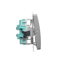 SIMON BASIC Łącznik schodowy podwójny (moduł) 10AX, 250V~, zaciski śrubowe  satynowy BMW6/2.01/29