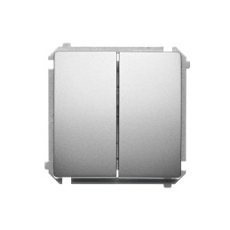 SIMON BASIC Łącznik schodowy podwójny (moduł) 10AX, 250V~, zaciski śrubowe  satynowy BMW6/2.01/29