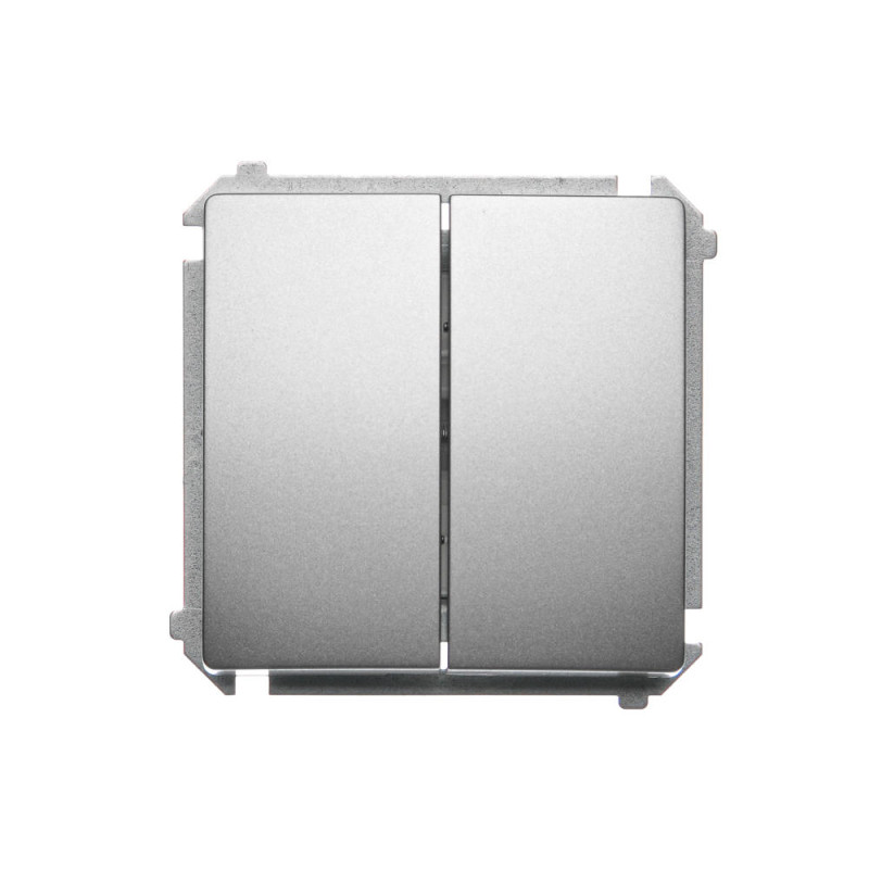 SIMON BASIC Łącznik schodowy podwójny (moduł) 10AX, 250V~, zaciski śrubowe  satynowy BMW6/2.01/29