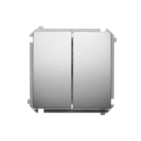 SIMON BASIC Łącznik schodowy podwójny (moduł) 10AX, 250V~, zaciski śrubowe  satynowy BMW6/2.01/29