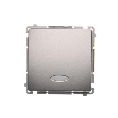 SIMON BASIC Przycisk światło z podświetleniem LED (moduł) 10AX, 250V~, szybkozłącza  stal inox BMS1L.01/21