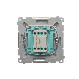 SIMON BASIC Przycisk światło z podświetleniem LED (moduł) 10AX, 250V~, szybkozłącza  stal inox BMS1L.01/21