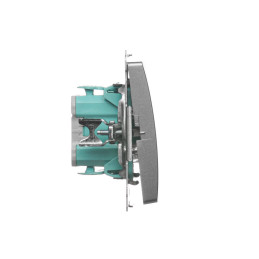 SIMON BASIC Przycisk światło (moduł) 10AX, 250V~, szybkozłącza  satynowy BMS1.01/29