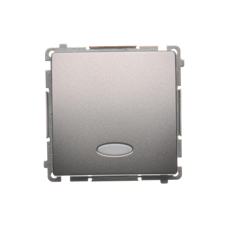 SIMON BASIC Przycisk dzwonek z podświetleniem LED (moduł) 10AX, 250V~, szybkozłącza  stal inox BMD1L.01/21