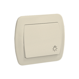 SIMON AKORD Przycisk światło 10AX, 250V~, zaciski śrubowe  beż AS1/12