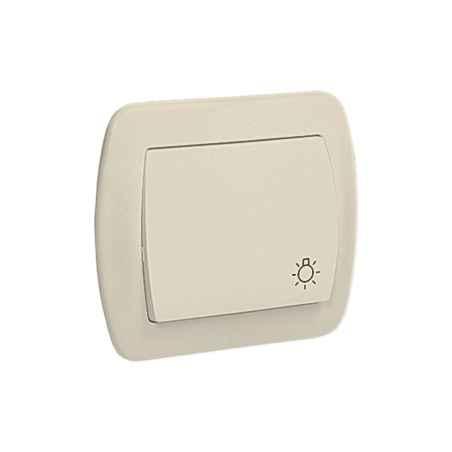 SIMON AKORD Przycisk światło 10AX, 250V~, zaciski śrubowe  beż AS1/12