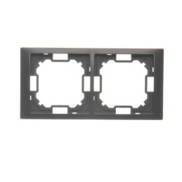 SIMON BASIC NEOS Ramka 2-krotna NEOS – uniwersalna poziom i pion  grafit matowy BMRC2/28